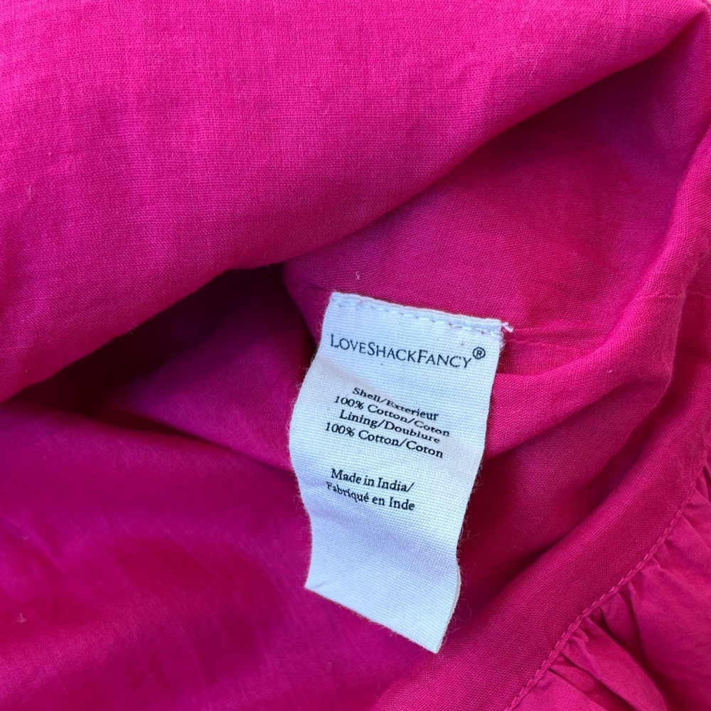 LoveShackFancy Fuchsia Mini Skirt - Picture 7 of 7